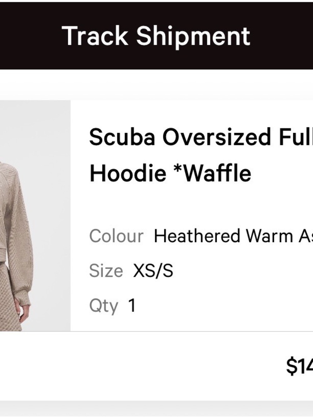 Scuba Oversized Full-Zip Hoodie Waffle - Picture 5 of 5
